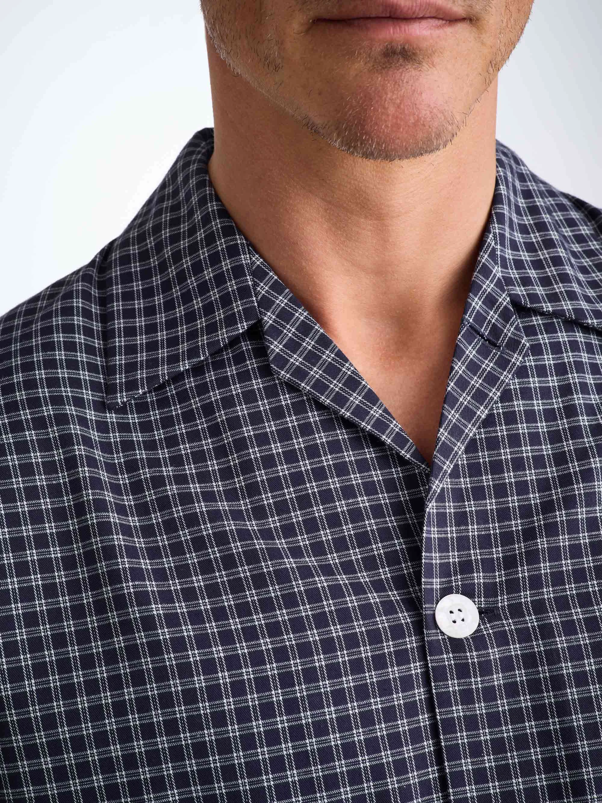 Men's Classic Fit Pyjamas Braemar 32 Brushed Cotton Navy - 1