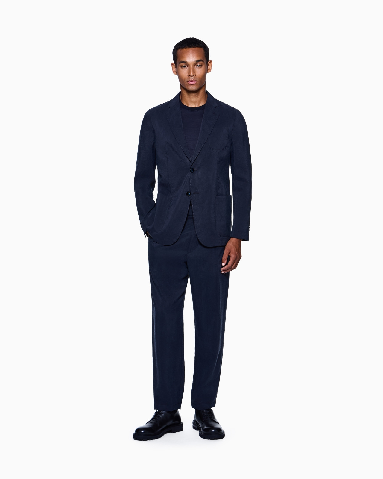 UPTON LINE SINGLE-BREASTED JACKET IN WASHED SILK - 2