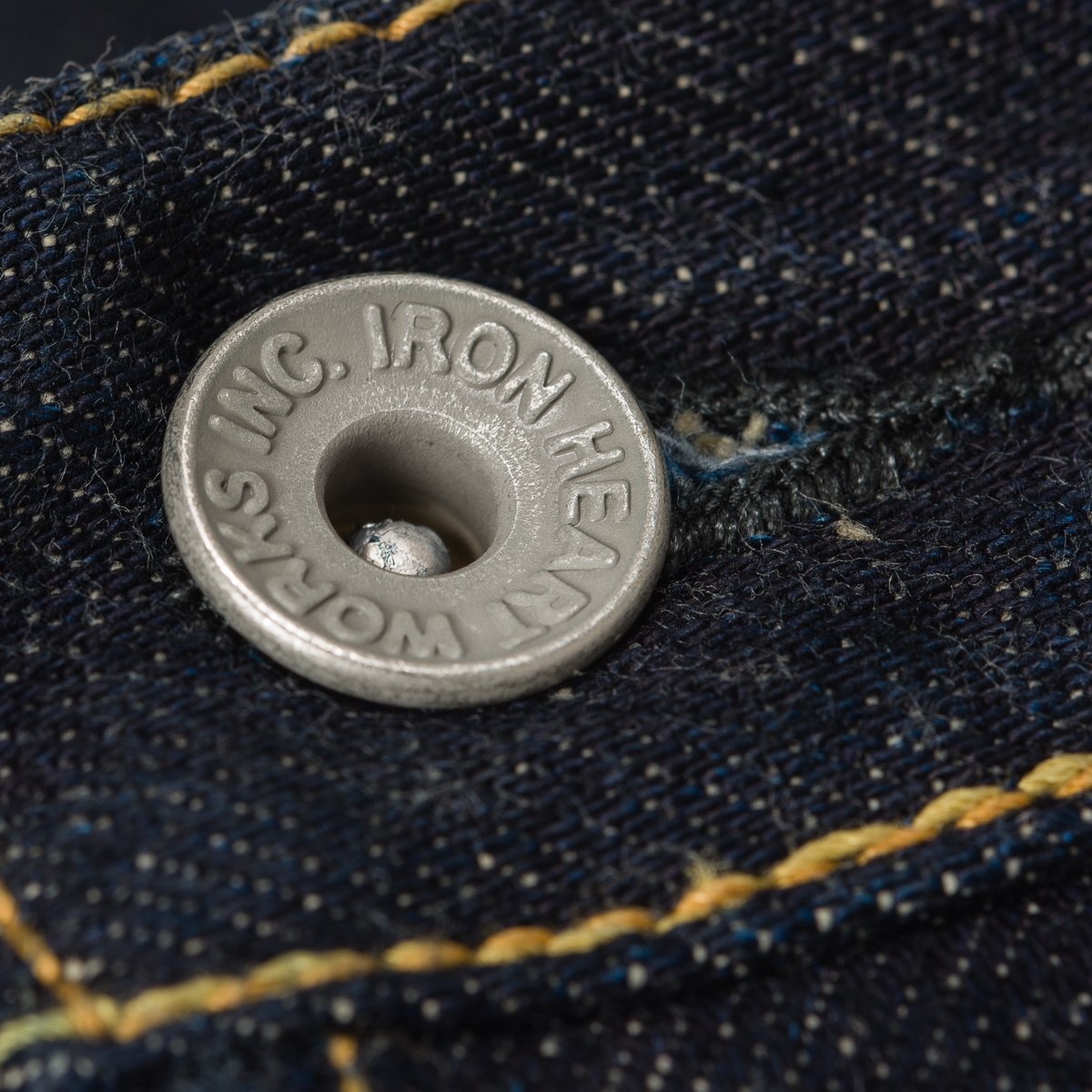 IH-634N 17oz Selvedge Denim Straight Cut Jeans - Natural Indigo - 7