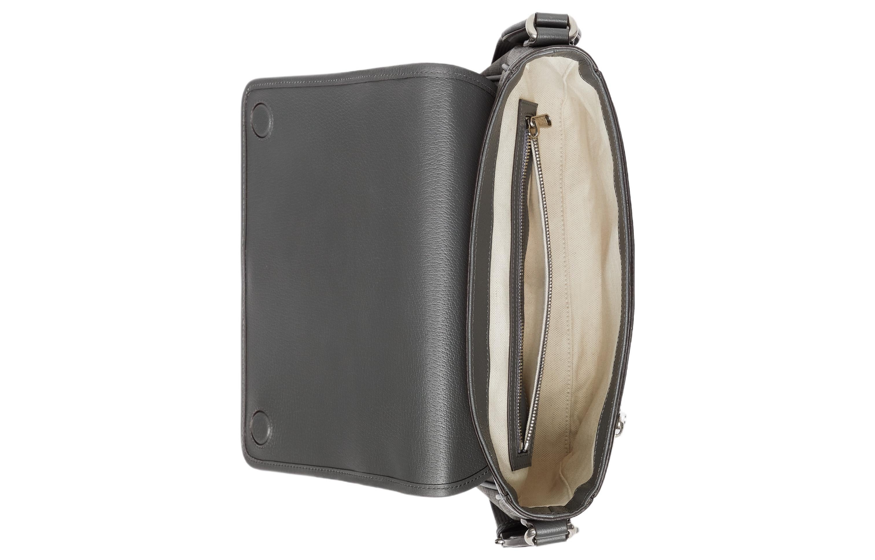 GUCCI｜CROSSBAGS (761741 FACJY 1244) Gucci Ophidia Medium Messenger Bag 'Grey Black' 761741-FACJY