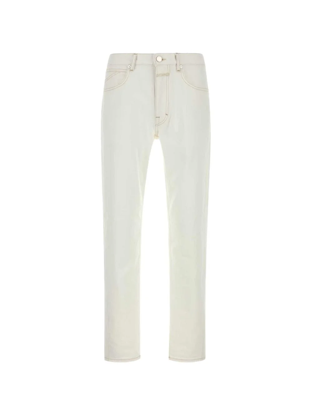 logo-patch straight jeans - 1