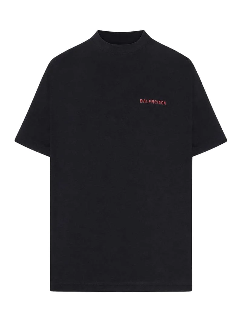 Balenciaga Men Oversized T-Shirt With Gradient Print On The Back - 1
