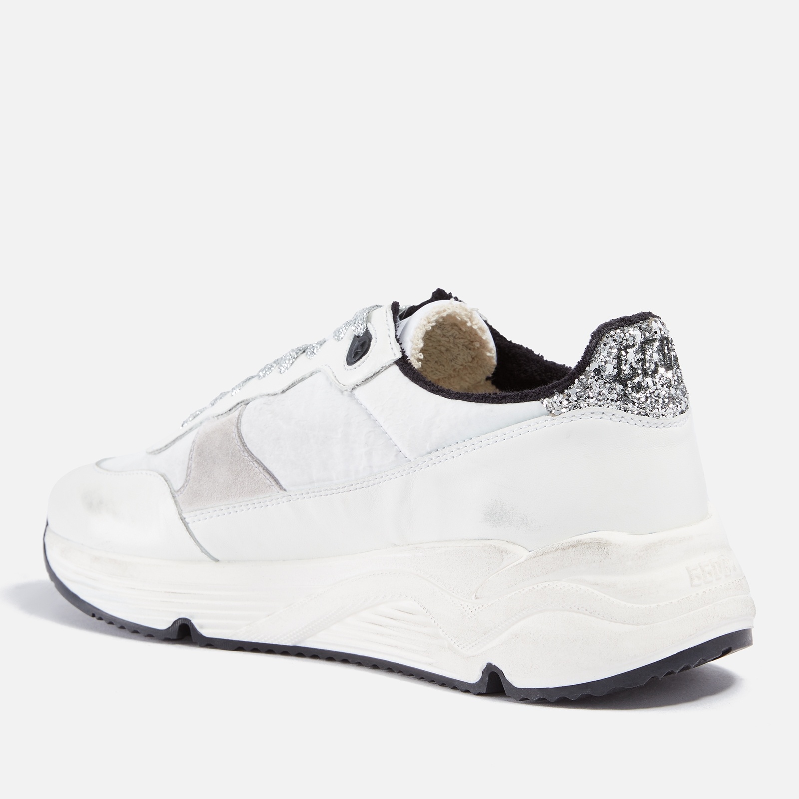 Golden Goose Women's Running Sole Trainers - Optic White/Black/Silver - 2