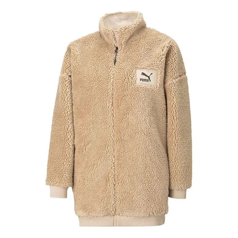(WMNS) PUMA Interstellar Teddy Jacket 'Beige' 530293-12 - 1