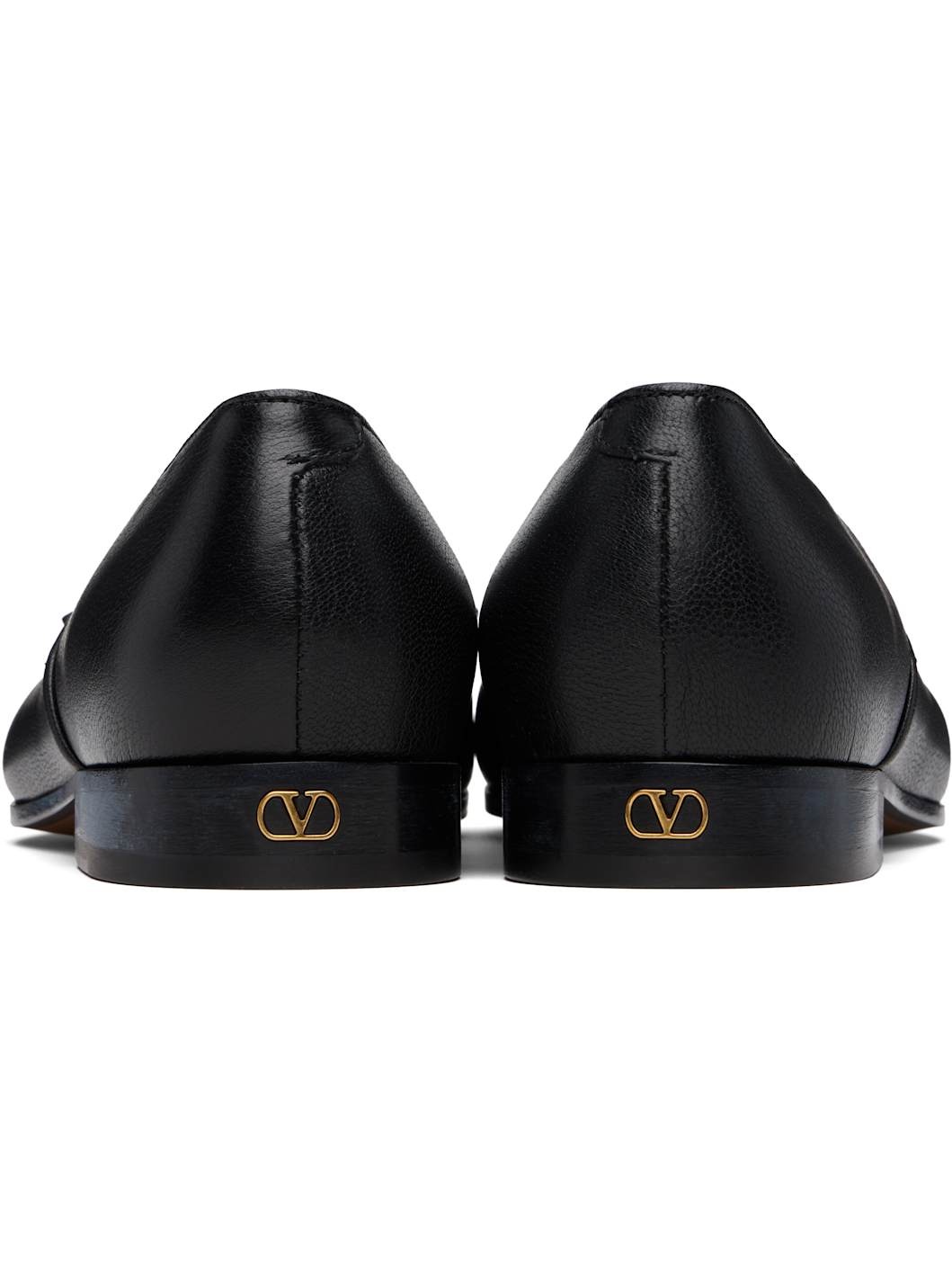 Black Square Toe Loafers - 2