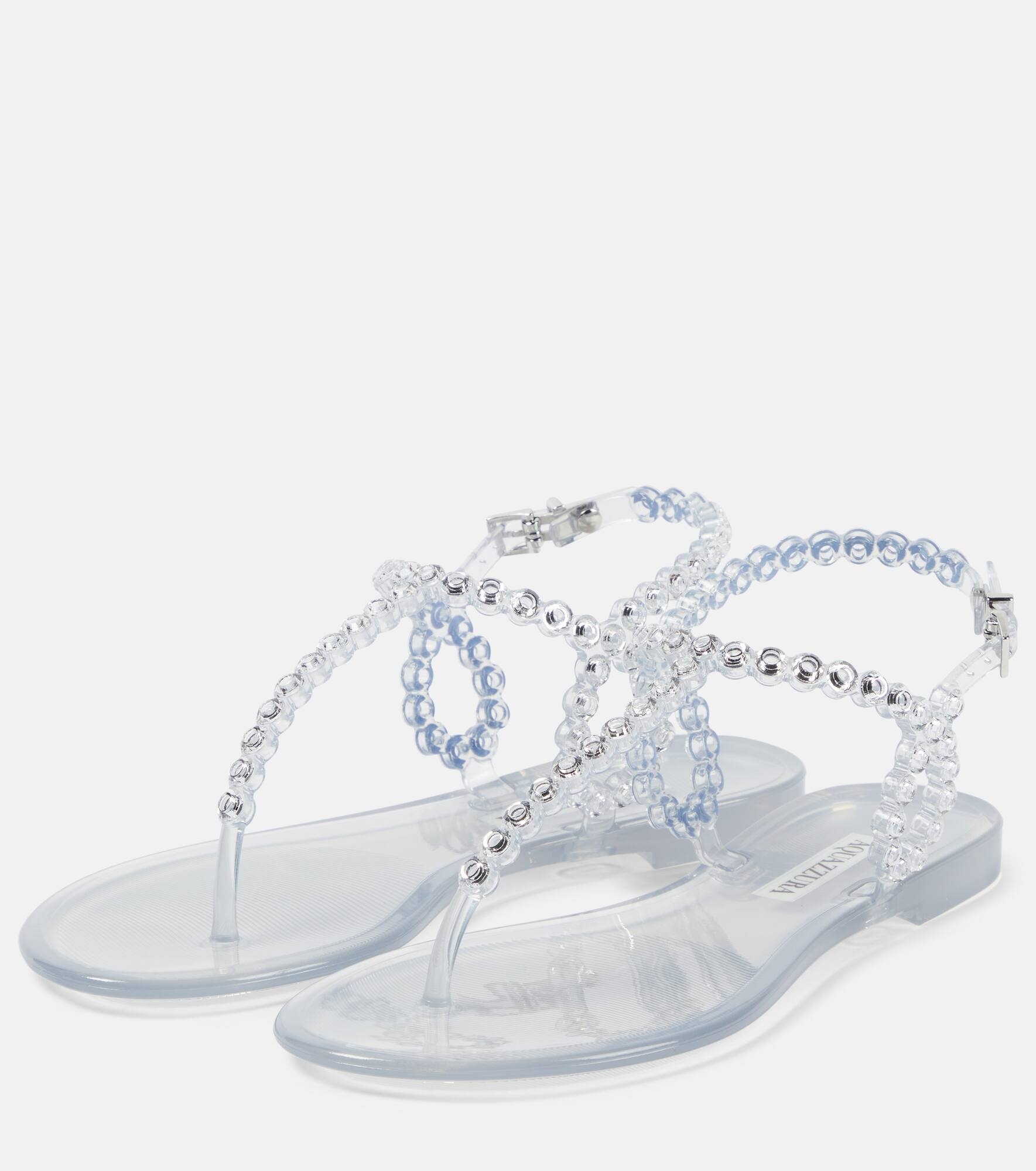 Almost Bare embellished PVC sandals - 5
