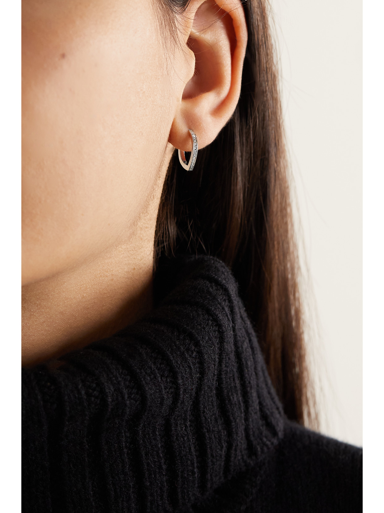 Antifer 18-karat White Gold Diamond Single Earring - 2