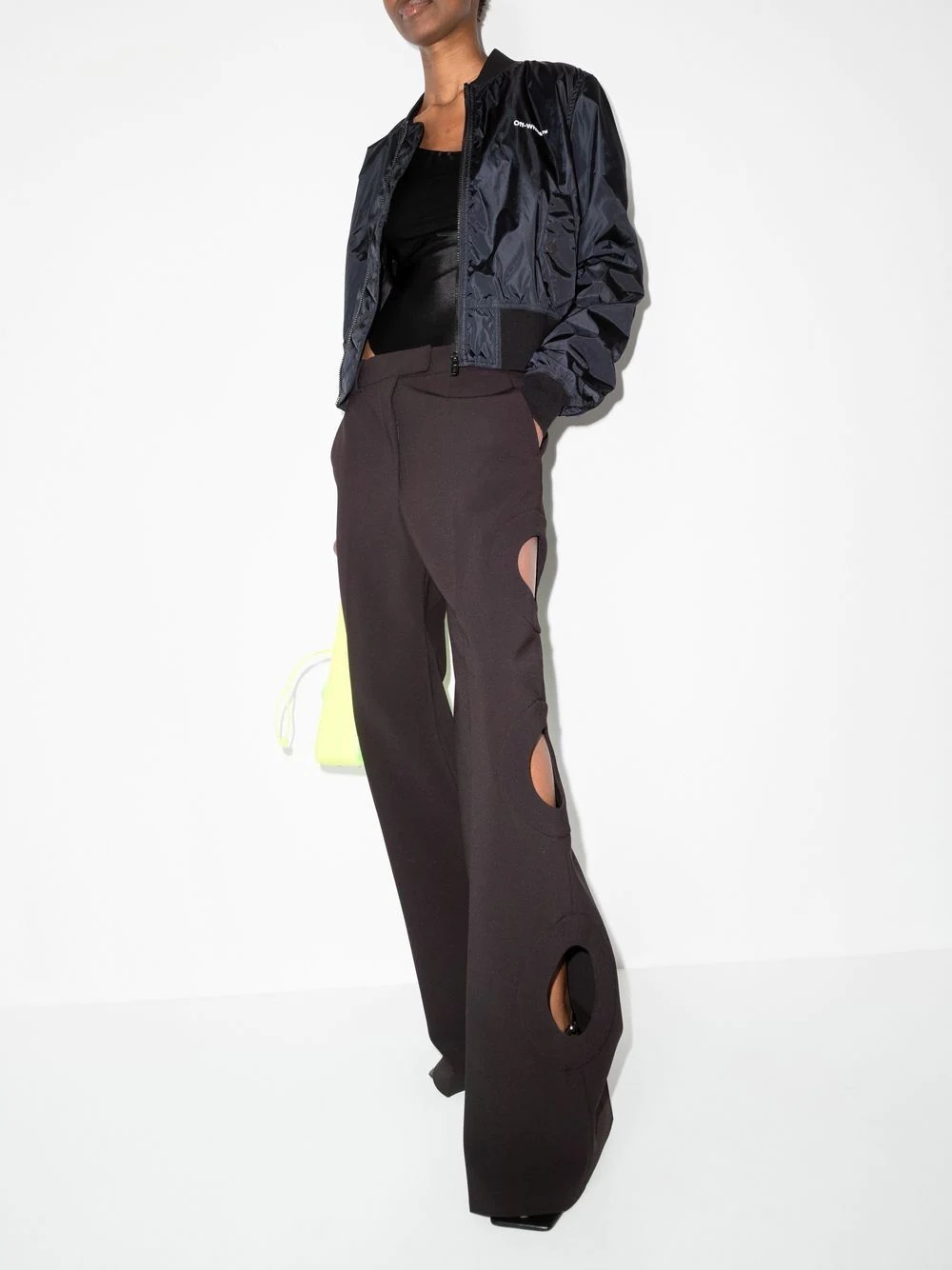 Diag-print bomber jacket - 4