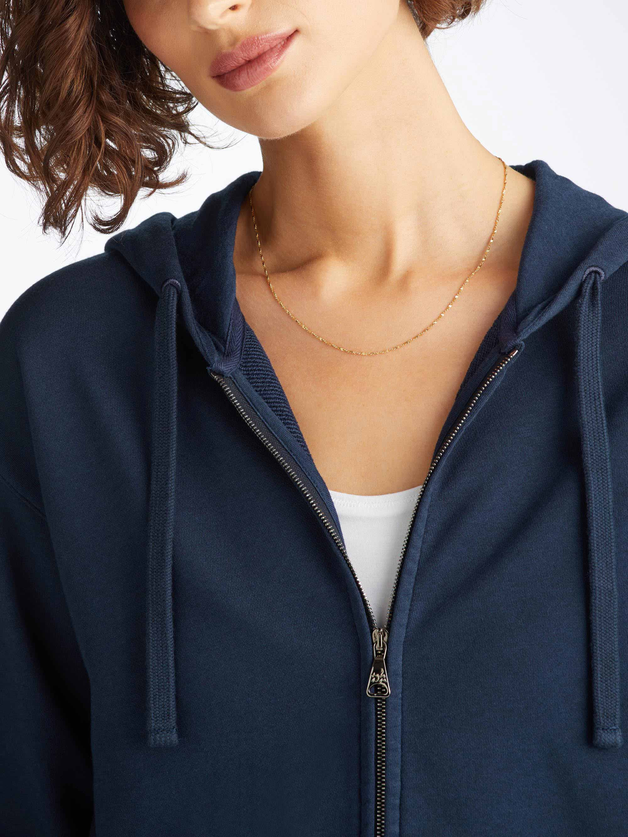 Women's Hoodie Quinn Cotton Modal Navy - 5