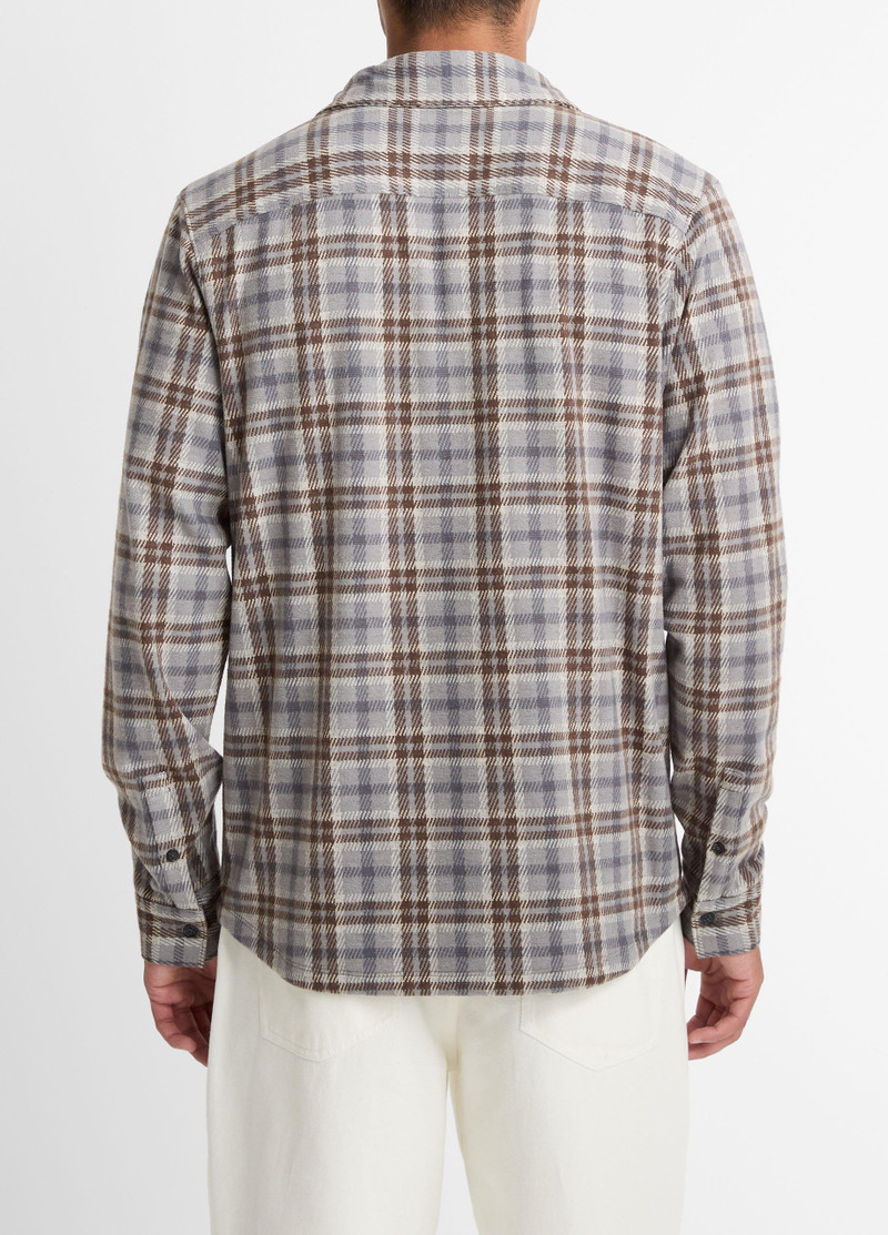 Vince Plaid Cotton-Blend Shirt Jacket outlook