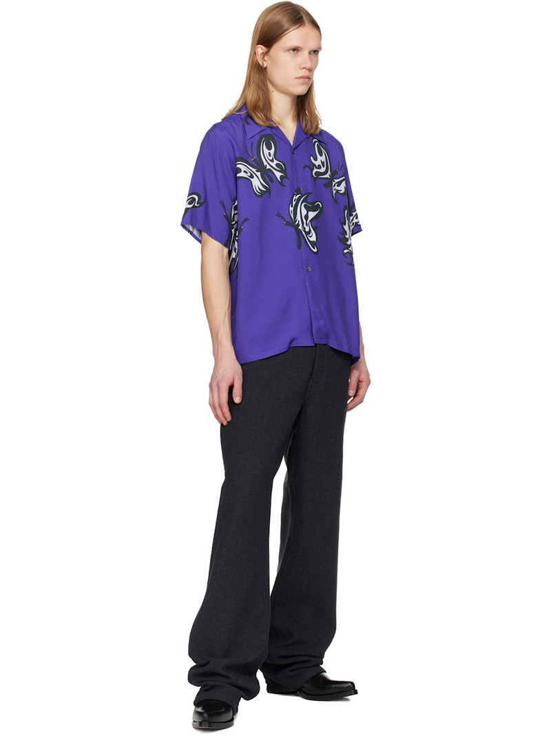 NEEDLES Purple Kae Tanaka Edition S/S One-Up Shirt outlook