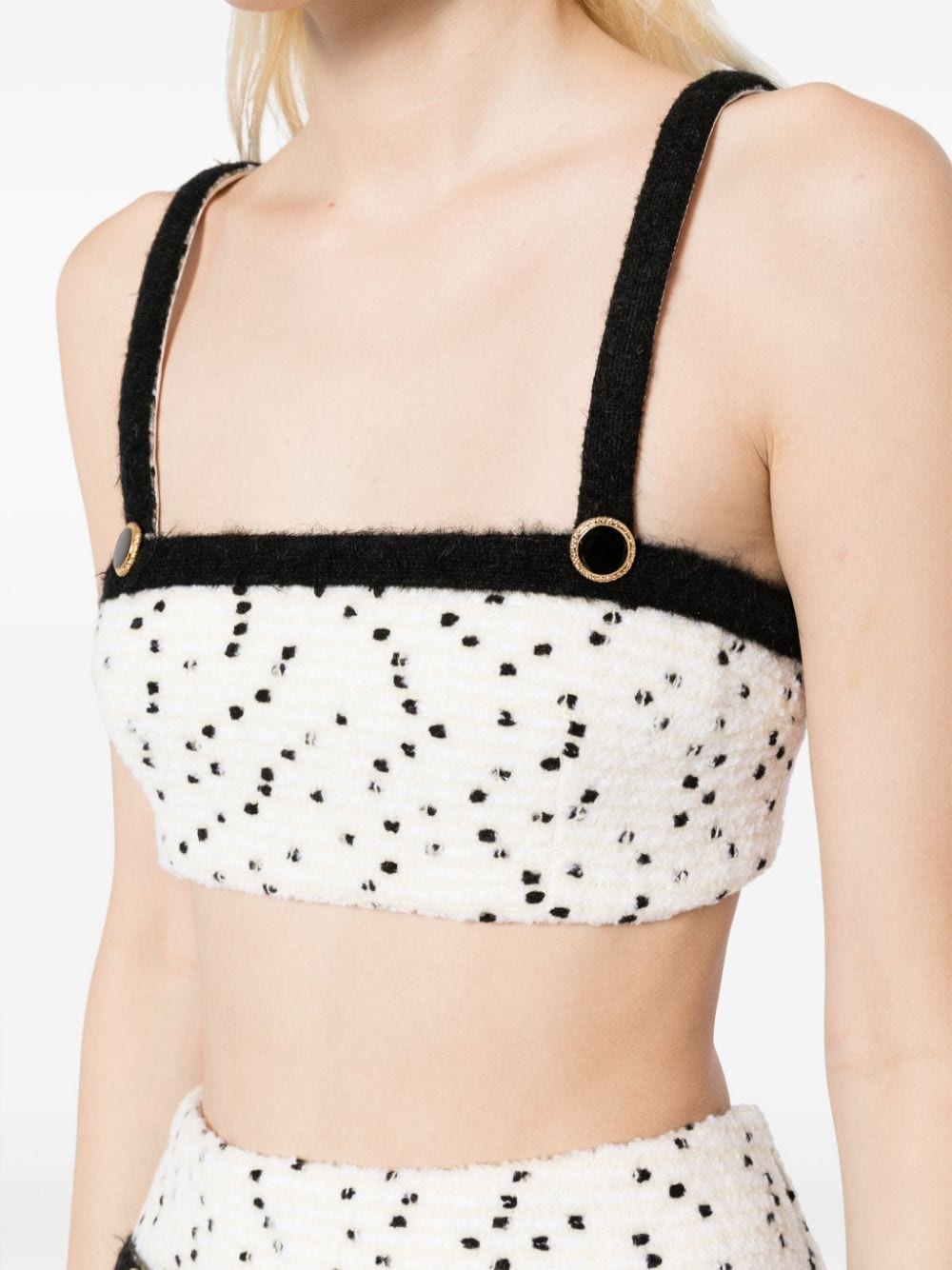 bouclÃ© wool-blend cropped top - 5