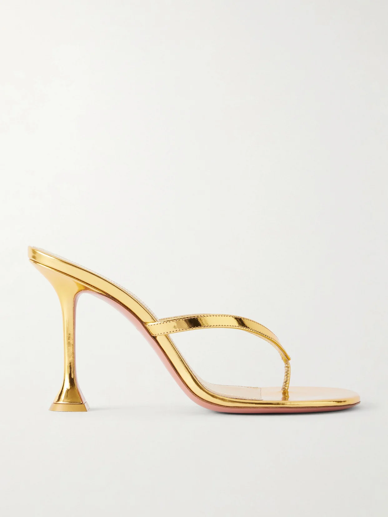 Juliette 95 Metallic Leather Thong Sandals - 1