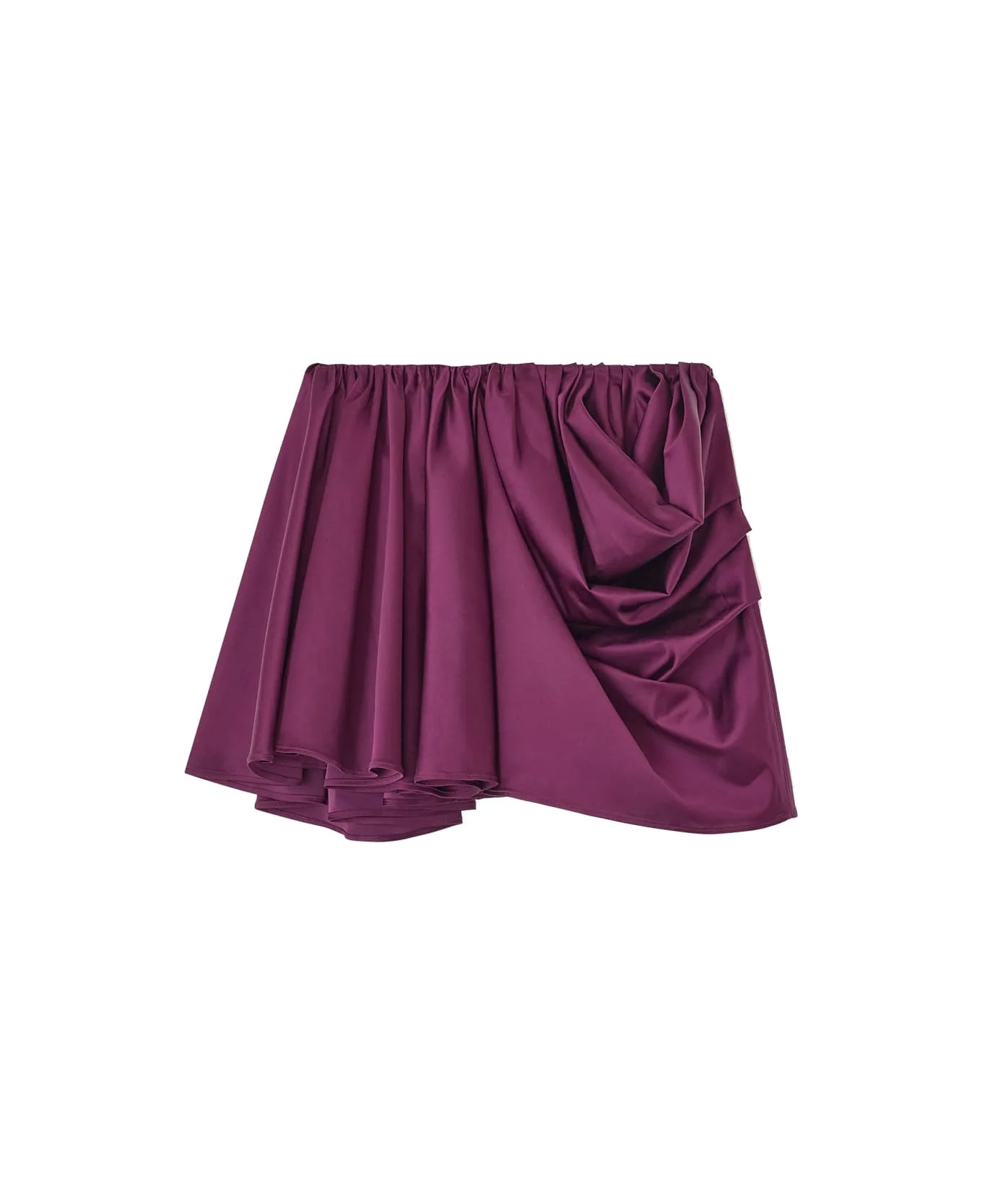 Miniskirt With Drape - 1