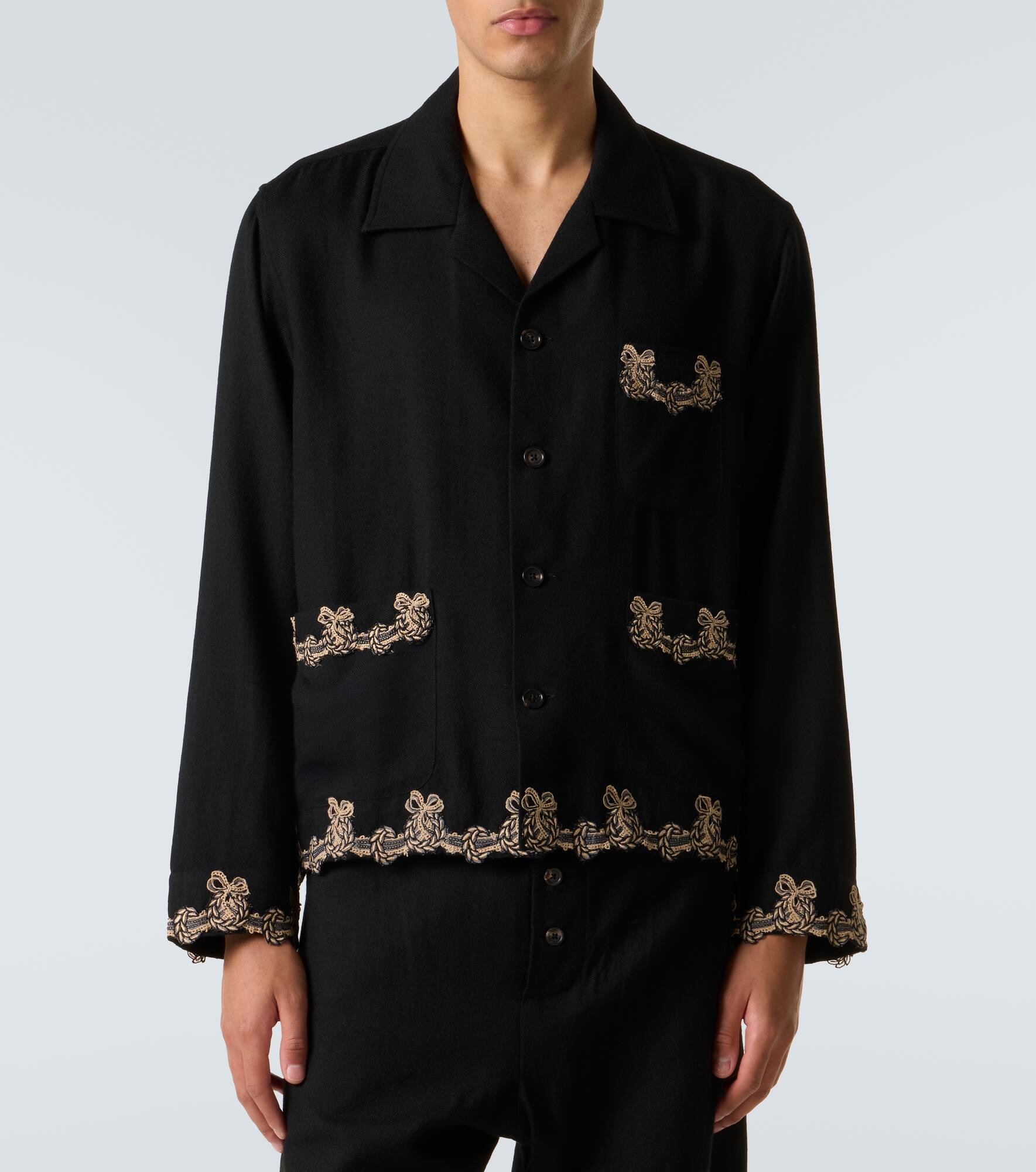 Laurelist wool flannel overshirt - 3