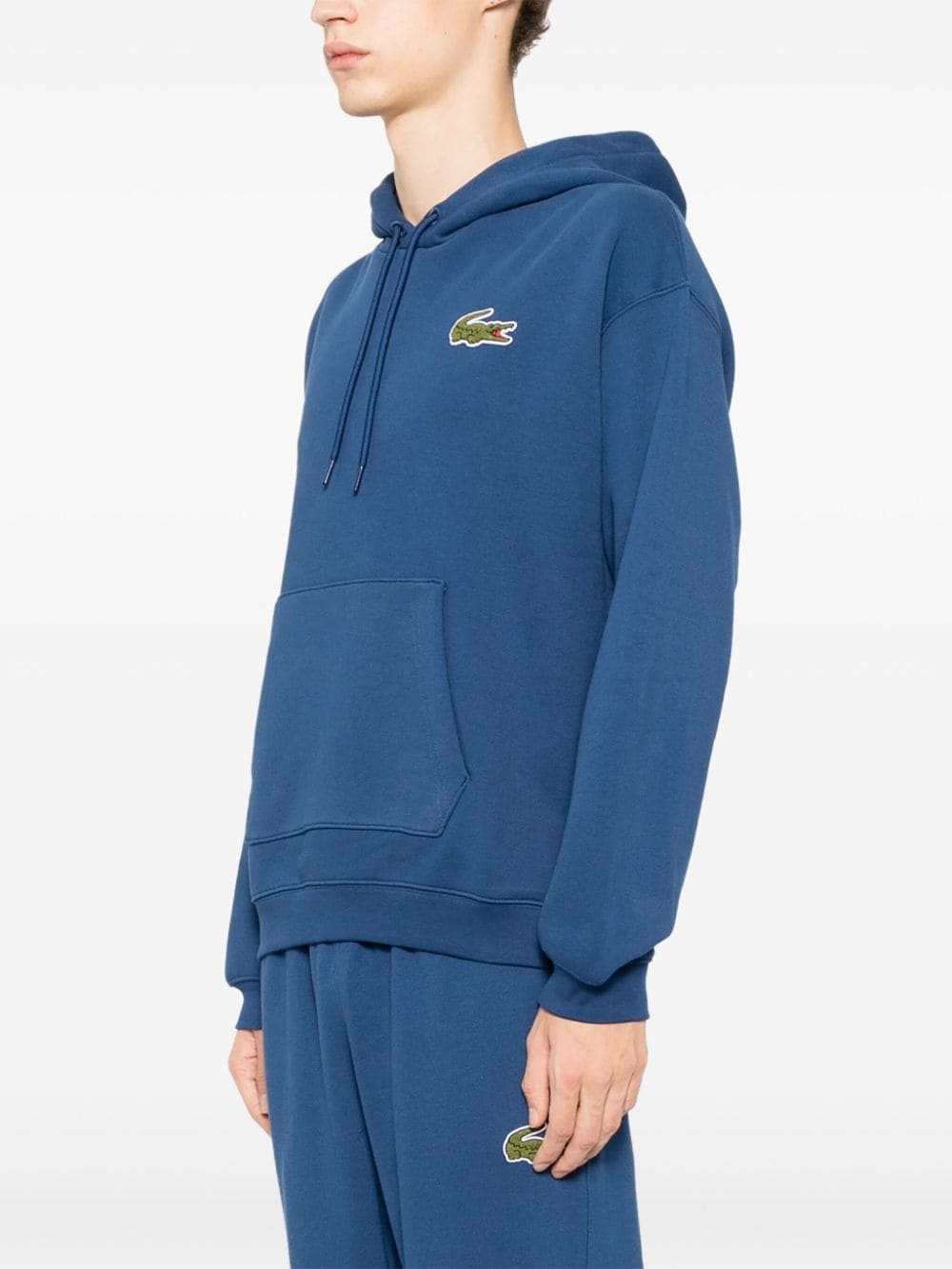 loose fit badge hoodie - 4