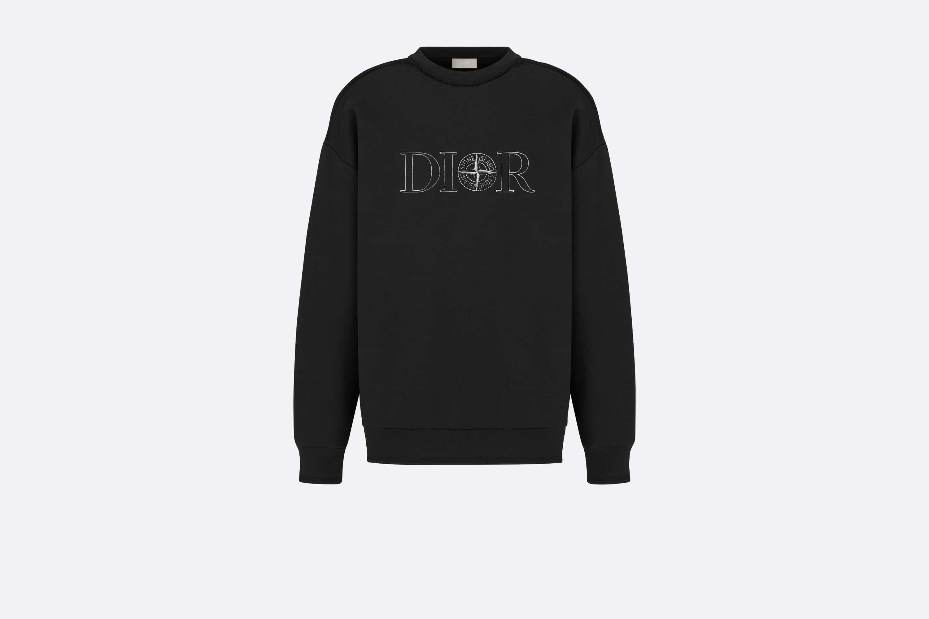送料込◆コラボ【Stone  x Dior】Fleece Sweatshirt Black Buy Dior x Cactus Jack Oversized Hooded Sweatshirt 'Black
