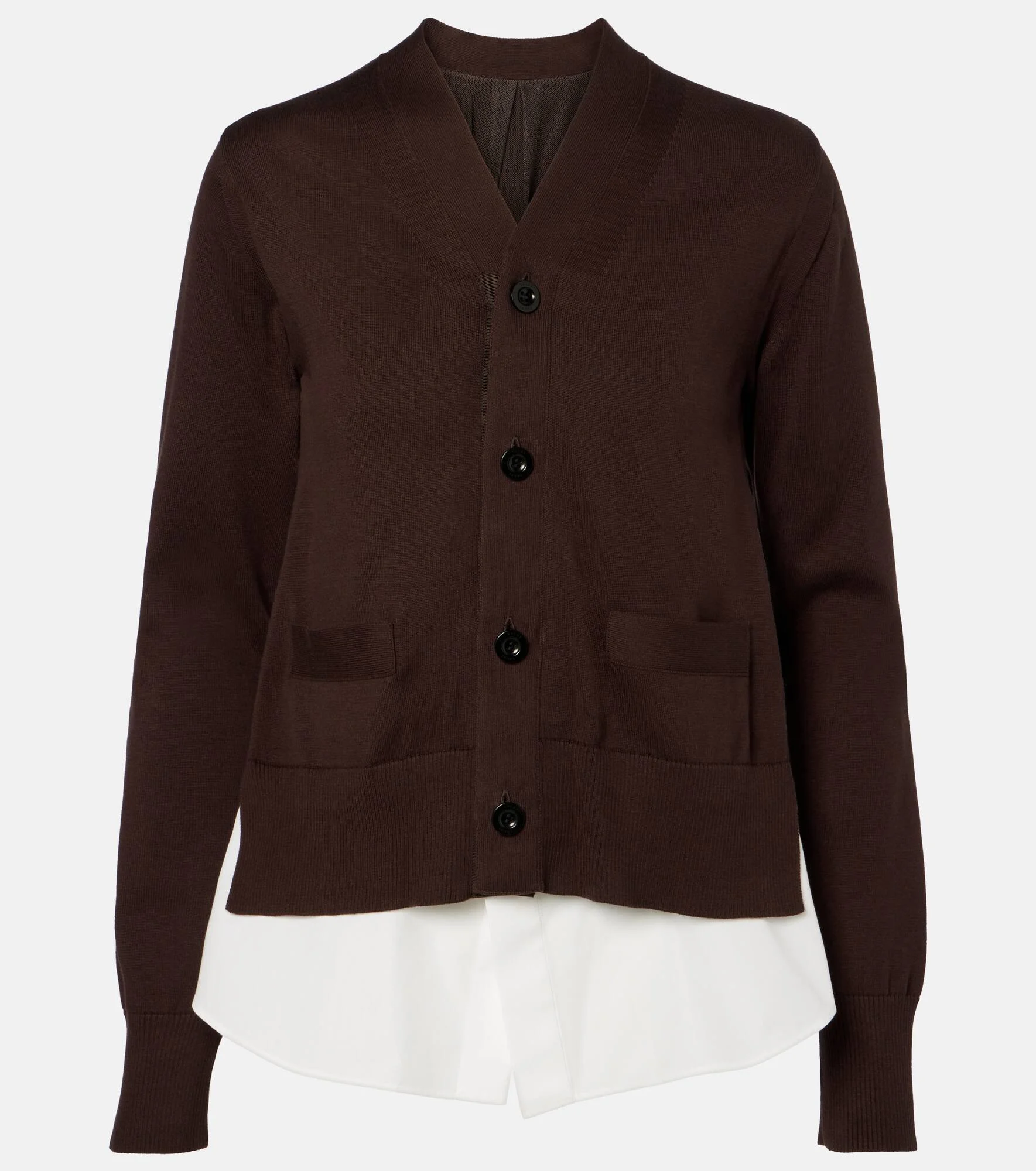 Layered cotton cardigan - 1