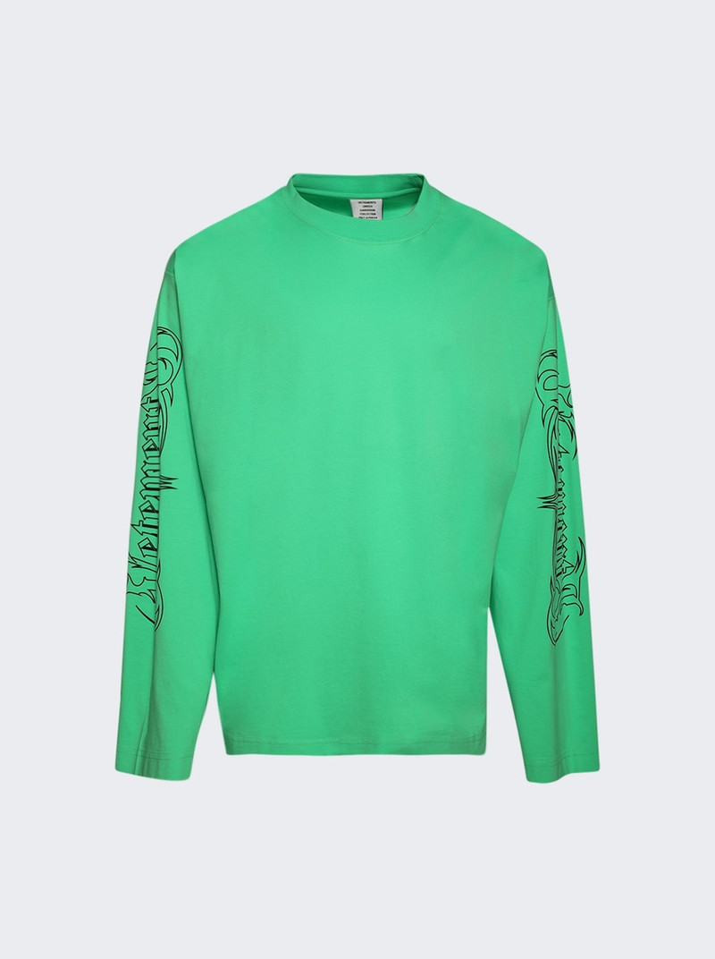 Printed Metal Longsleeve Tee Neon Green 1