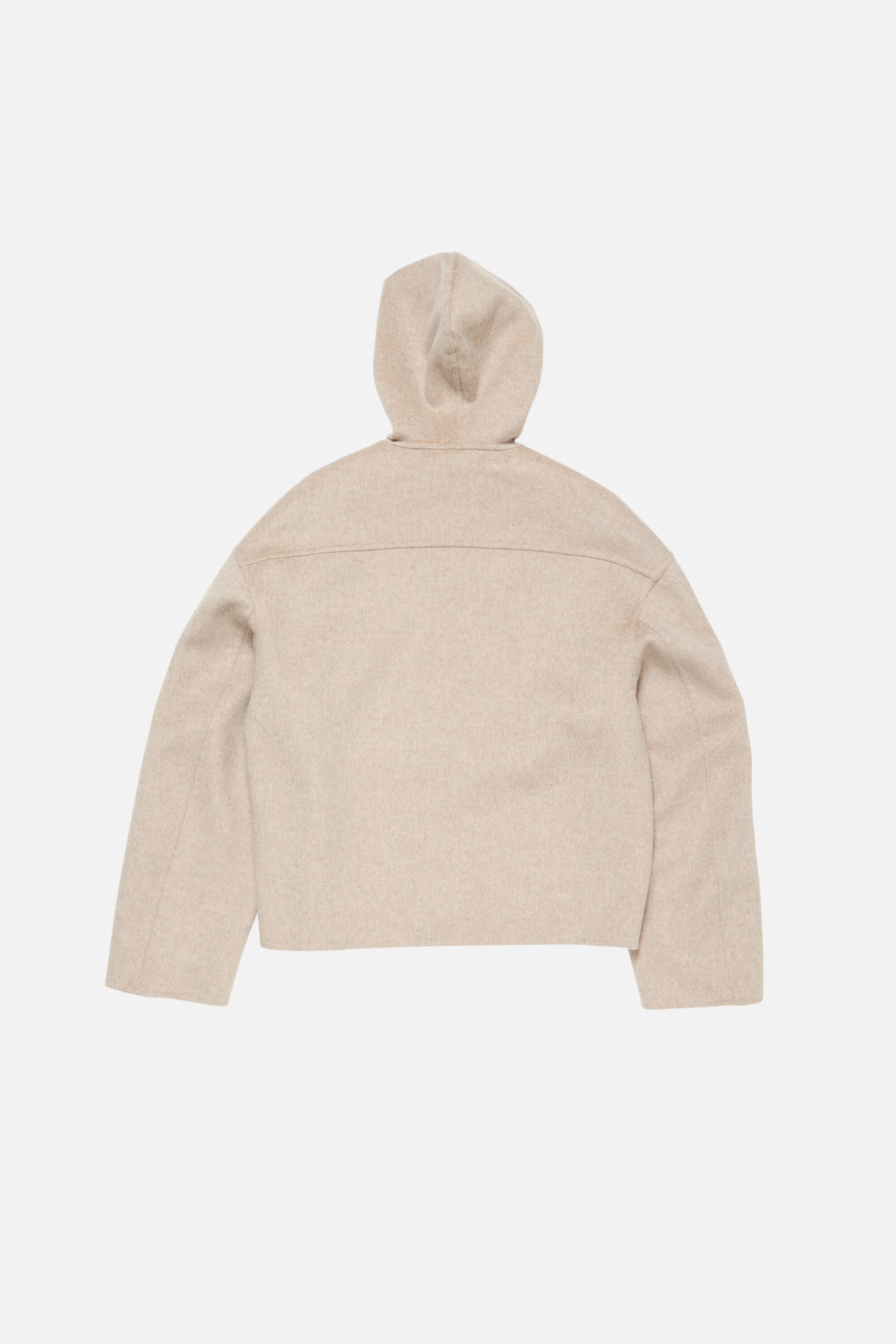 Hooded cashmere jacket - Oatmeal melange - 7