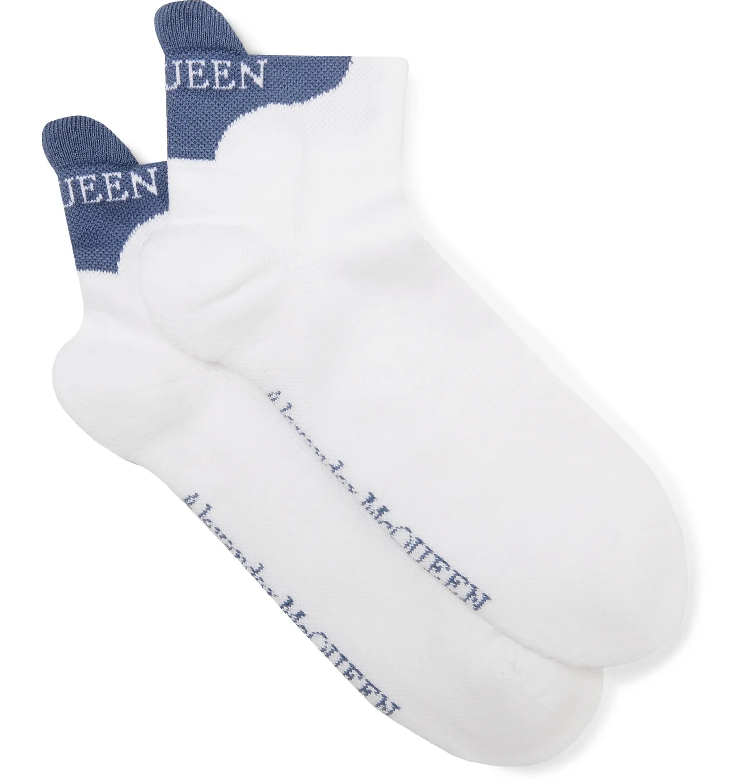 Logo-Intarsia Stretch Cotton-Blend No-Show Socks - 3