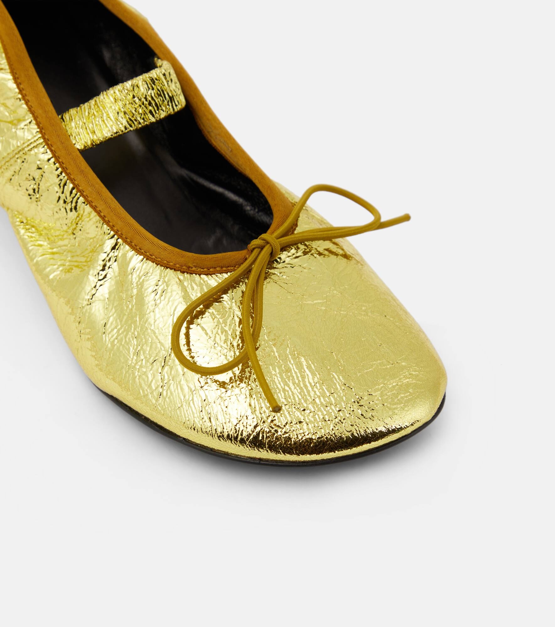 Glove metallic leather Mary Jane pumps - 6