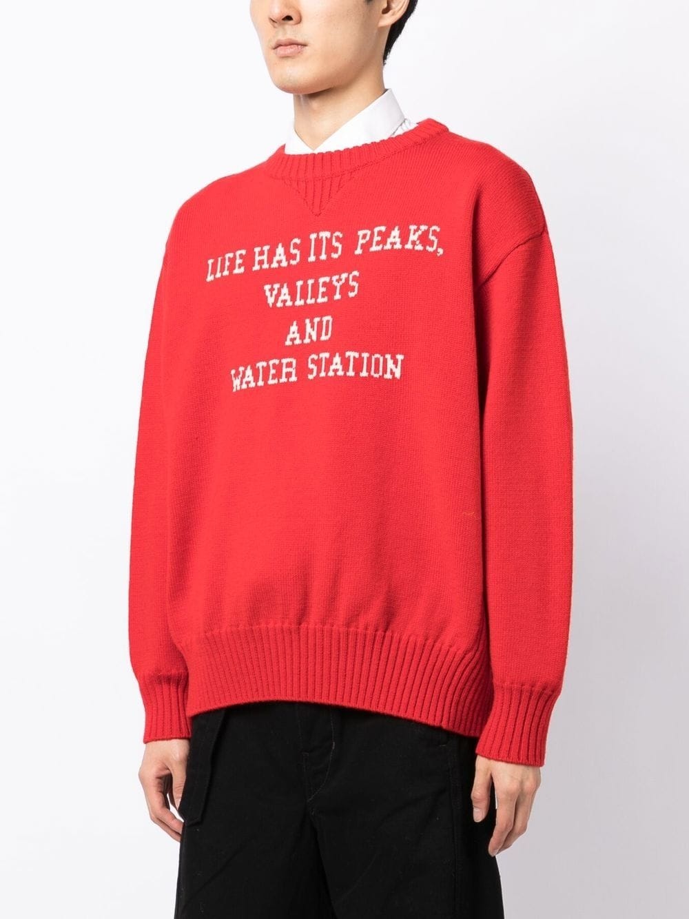 jacquard-knit wool jumper - 3