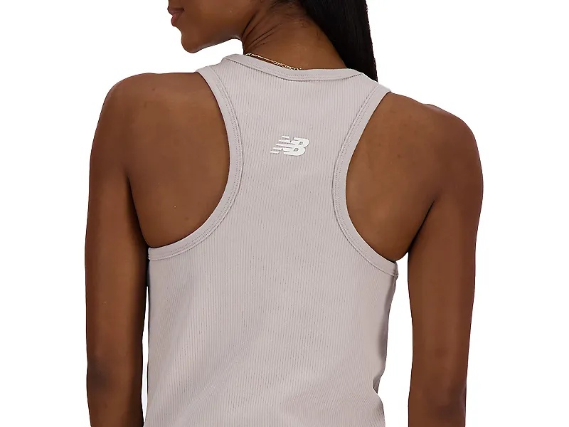 New Balance Linear Heritage Rib Knit Racer Tank - 6