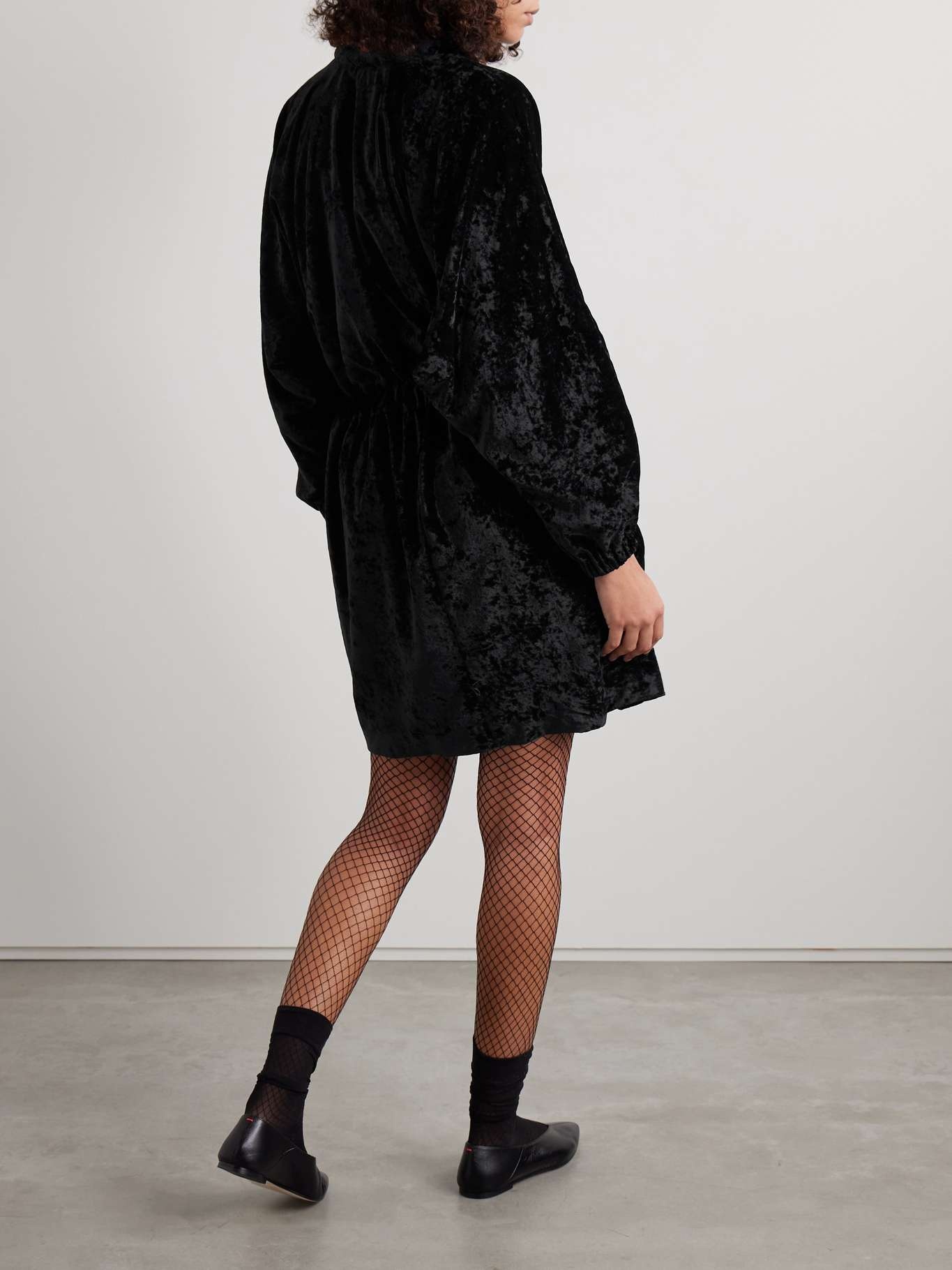Lassie crushed-velvet mini dress - 3