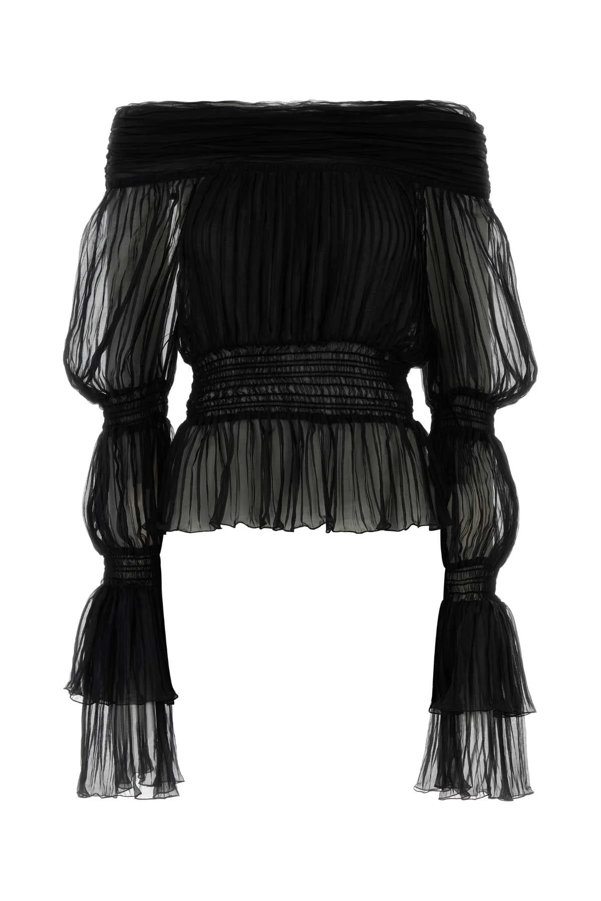 Blumarine Women Black Chiffon Top - 1