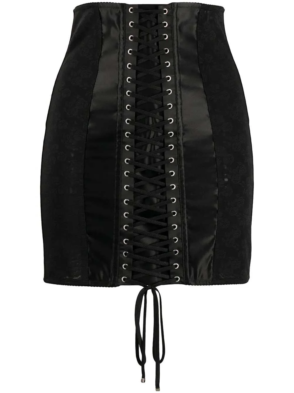 Skirt With Lace-Up Detail - 1