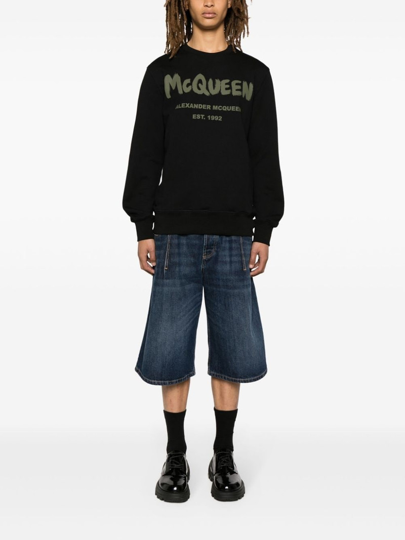 Alexander McQueen logo-print cotton sweatshirt outlook