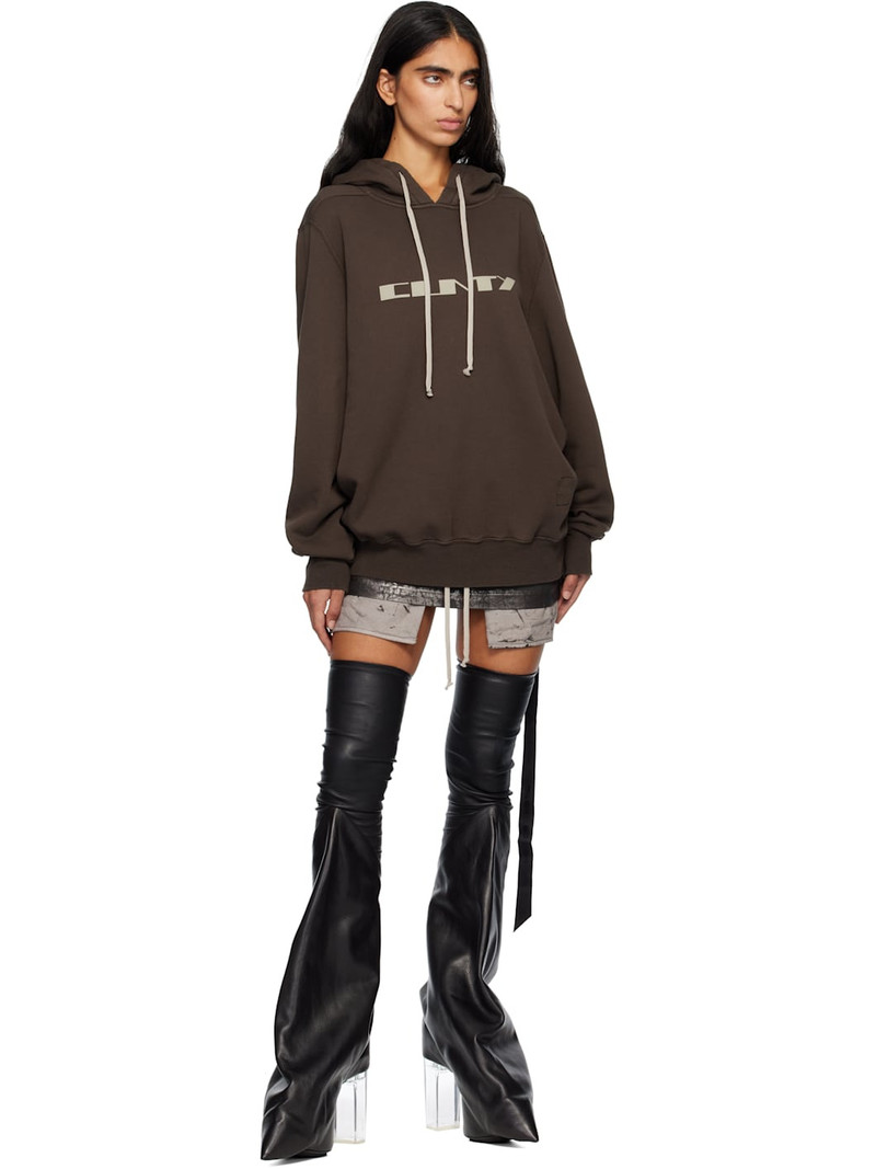 Rick Owens DRKSHDW Gray Concordians Oversized Hoodie outlook