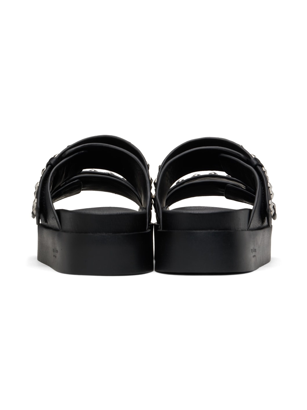 Black Geo Stud Platform Sandal - 2