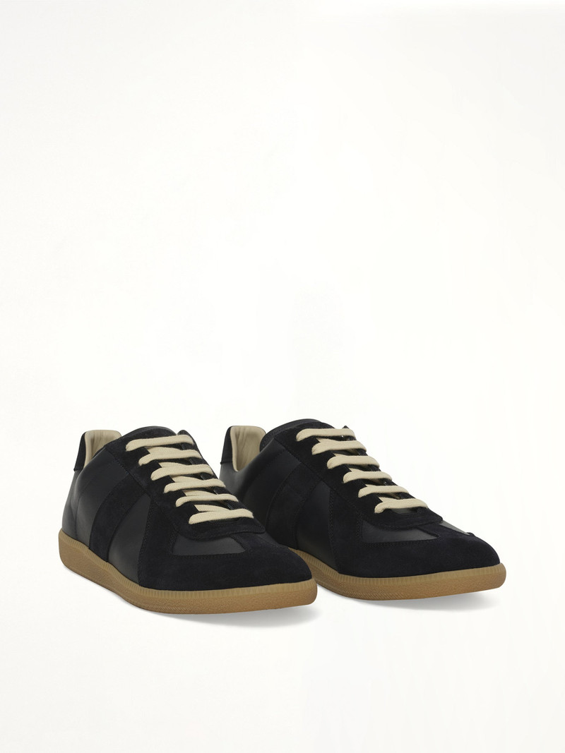 Maison Margiela Replica Leather Sneaker in Blue Nights outlook