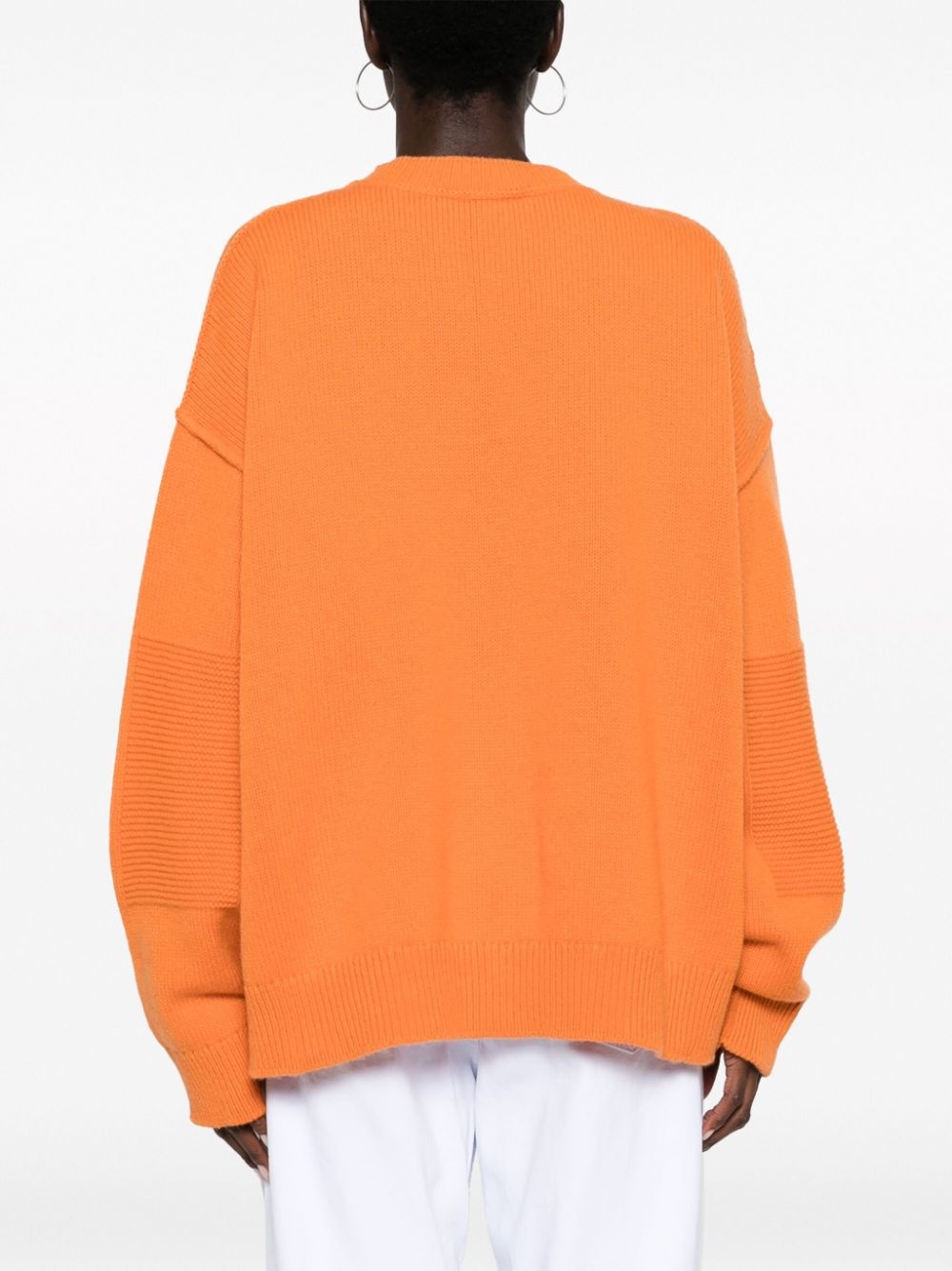 wool-cashmere drop shoulder jumper - 4