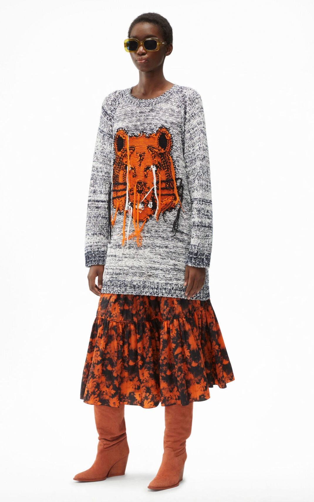 Reversible K-Tiger sweater dress - 2