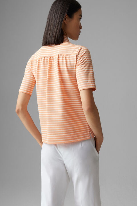 Peony Polo shirt in Orange/White - 3