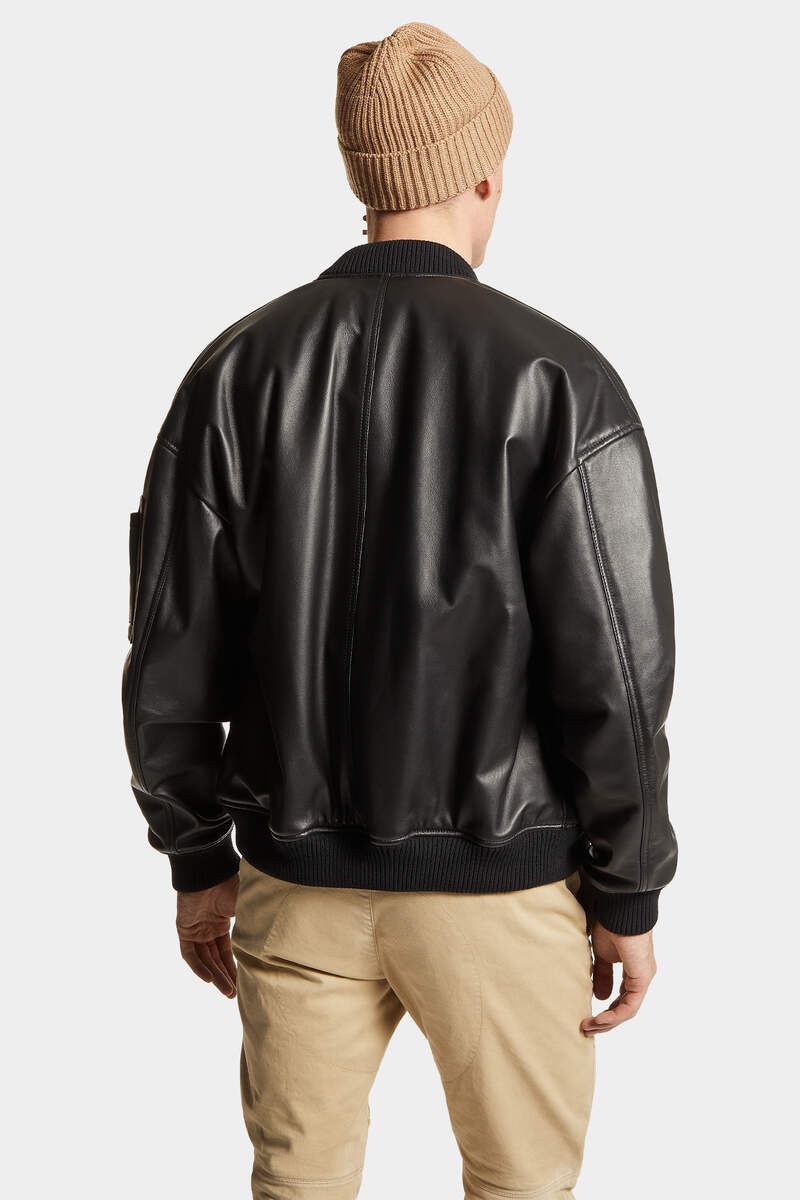 LEATHER BOMBER - 4