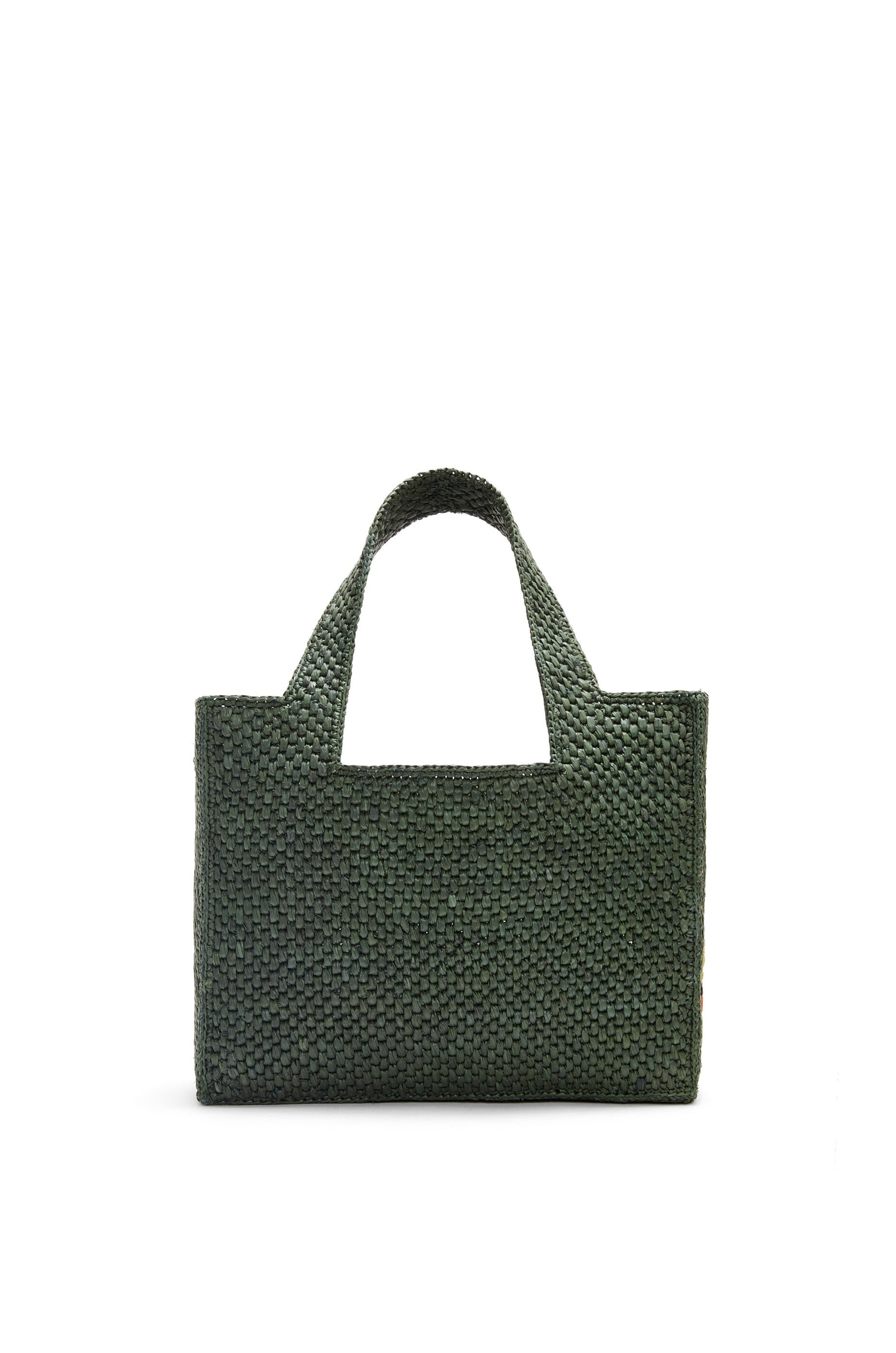 Panda small LOEWE Font tote in raffia - 5