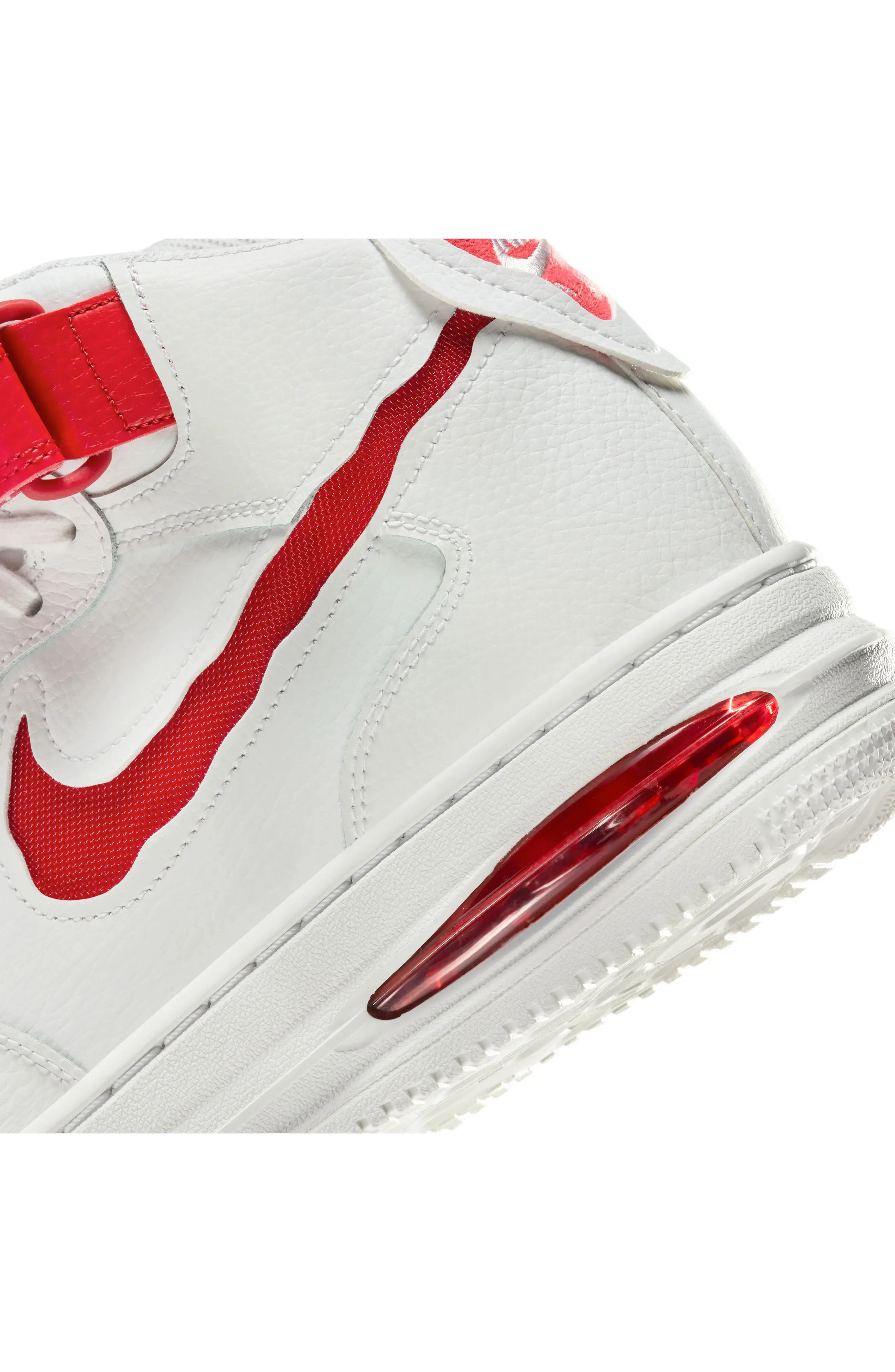 Air Force 1 Mid Remastered Sneaker in Summit White/University Red - 8