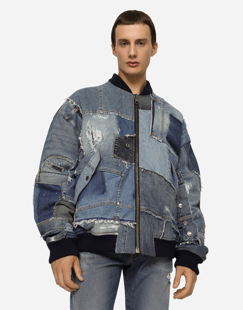 Dolce & Gabbana Stretch patchwork denim jacket outlook