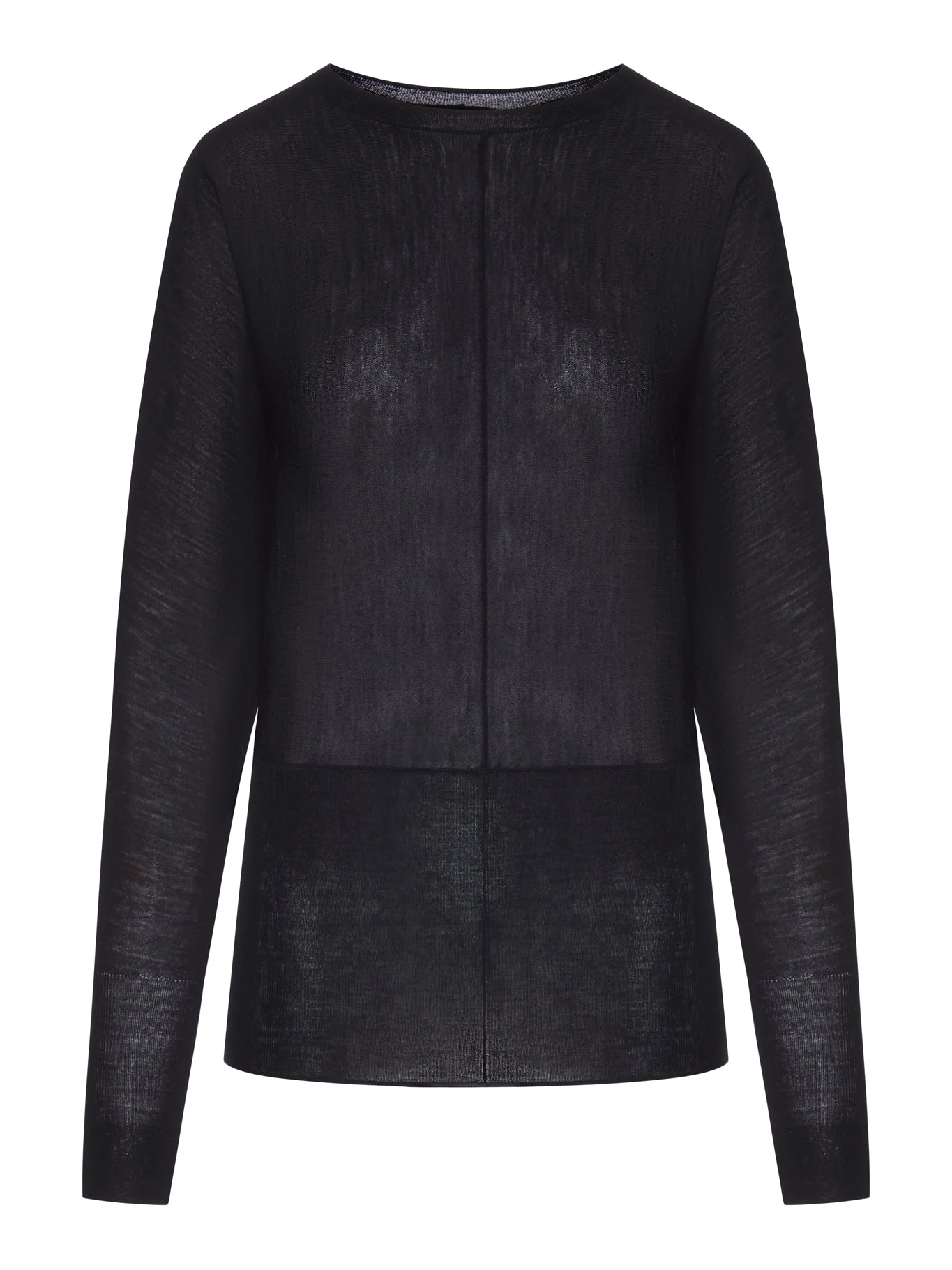 LIGHTWEIGHT SEMI-TRANSPARENT LONG-SLEEVED SWEATER - 1
