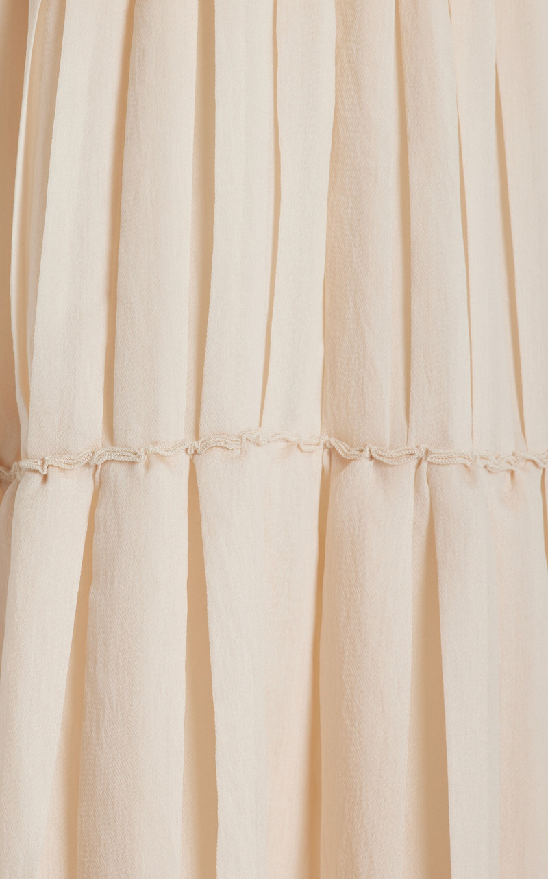 Delania Pleated Cotton Maxi Dress neutral 5