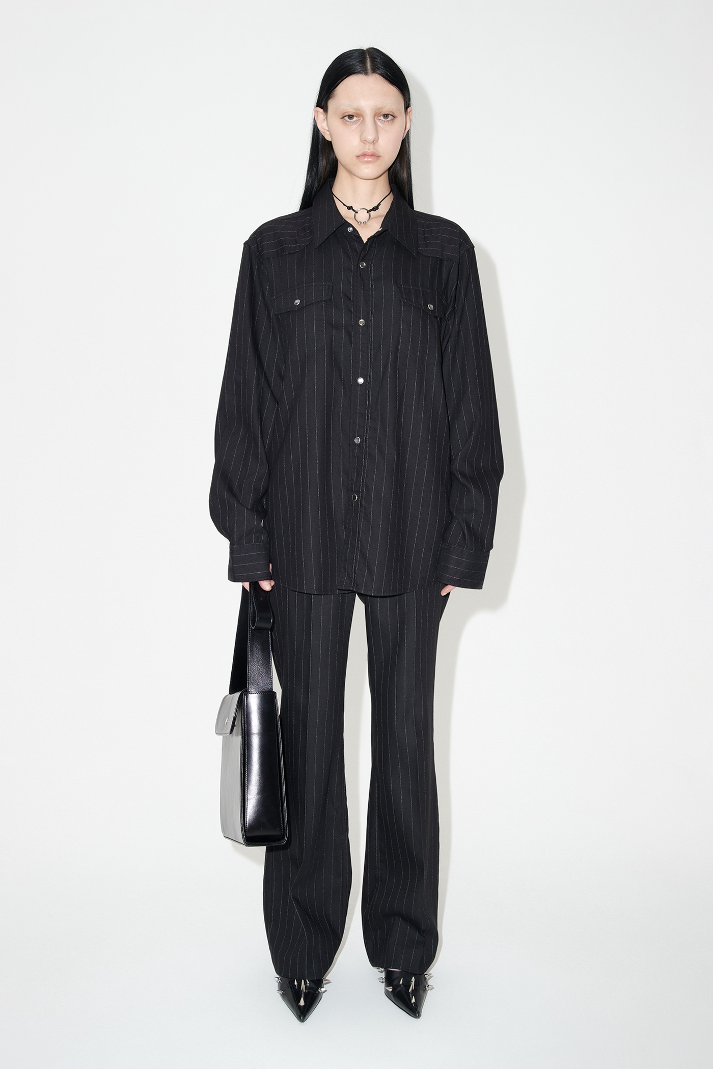 Frontier Shirt Black Chalk Stripe - 2