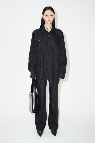Our Legacy Frontier Shirt Black Chalk Stripe outlook