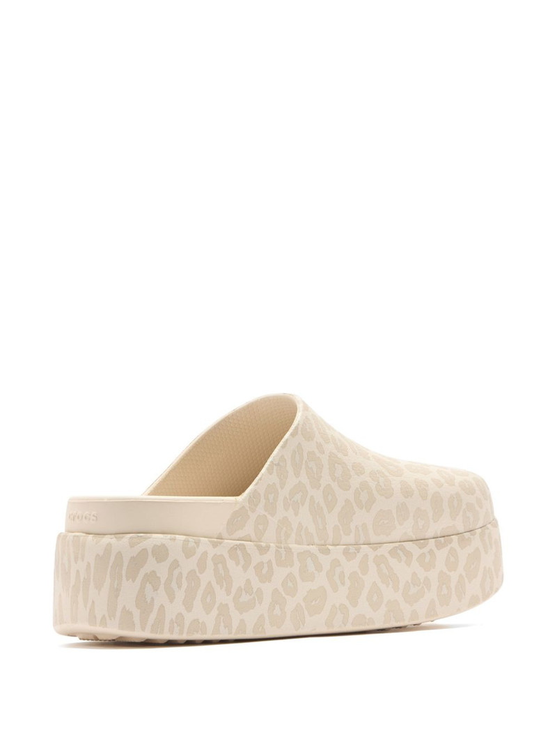 crocs Dylan leopard platform slides outlook