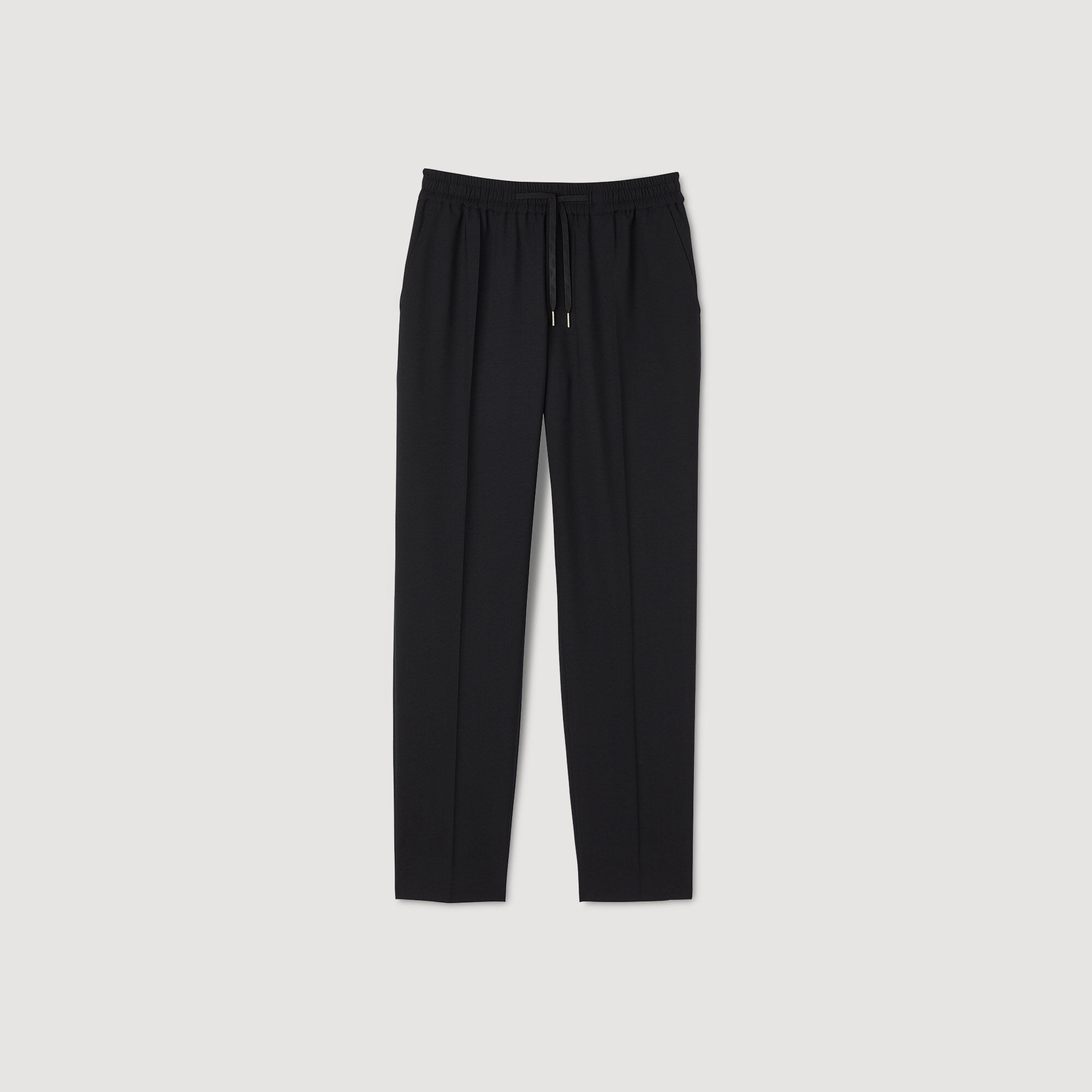 ELASTICATED STRAIGHT-LEG PANTS - 1