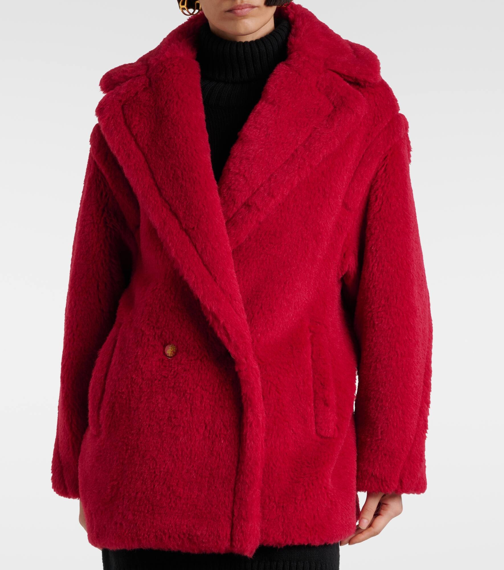 Cuba alpaca, wool, and silk teddy coat - 6