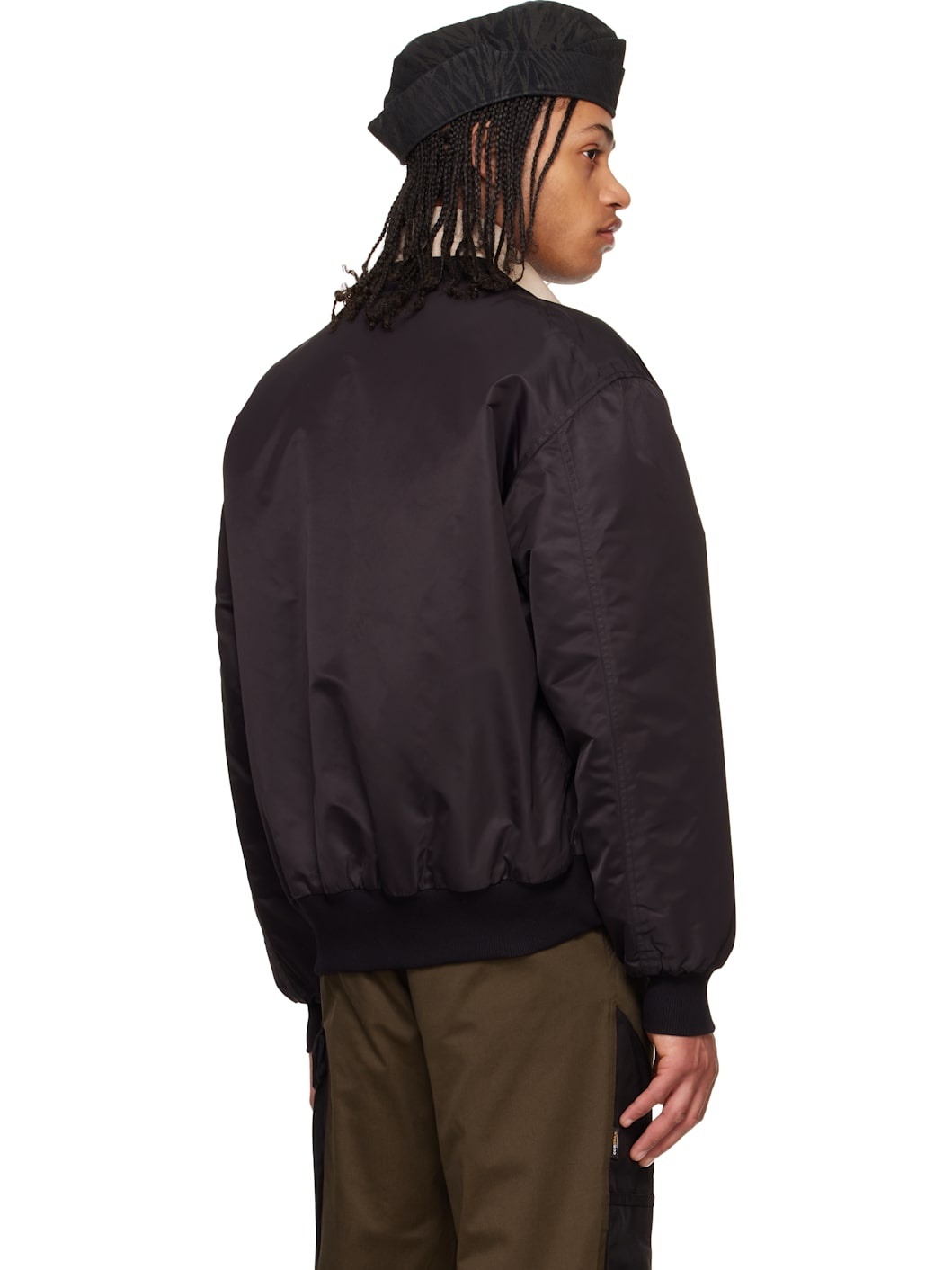 Black V Bomber Jacket - 3